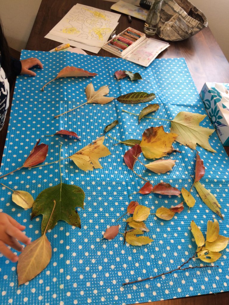 秋の葉っぱ 子供幼児の絵画 工作 美術教室